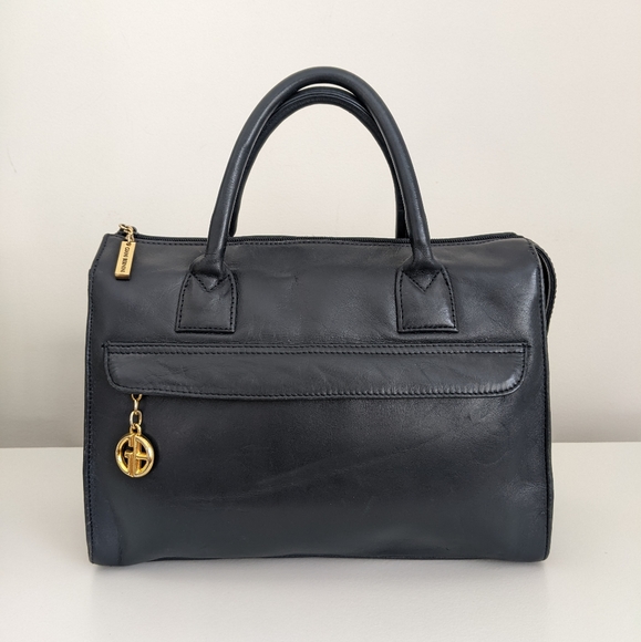 GIANA BERNINI Genuine Leather Handbag, Blue - Picture 1 of 12